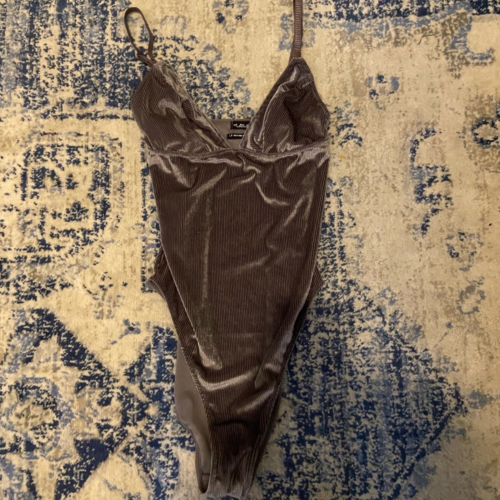 Urban outfitters gray suede bodysuit never worn